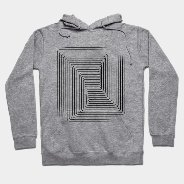 Not Perfect Visuals | Minimalist Black Lines  | Optical Illusion Hoodie by Jumitu-Art